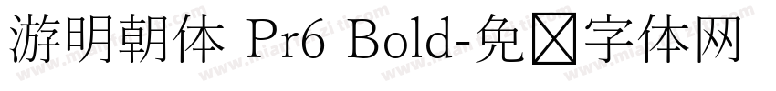 游明朝体 Pr6 Bold字体转换